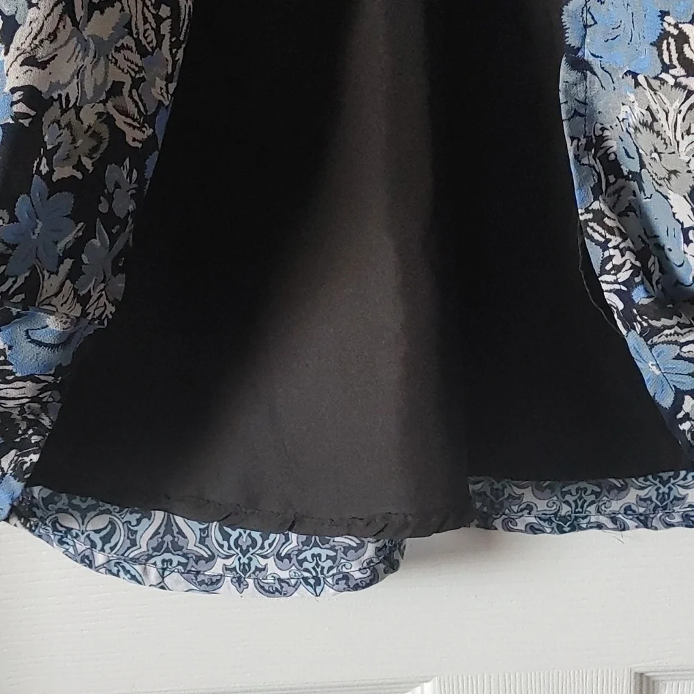 Ulla Popken Bohemian V-Neck Blouse Plus Sz 24/26 Peasant Baby doll Style EUC